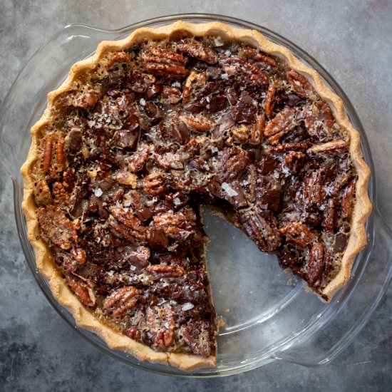 Salted Chocolate Pecan Pie