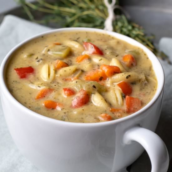 Creamy Vegetable Noodle Soup
