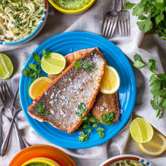 Mexican Salmon with Avocado Salsa