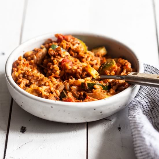 Spiced Lentil Walnut Rice