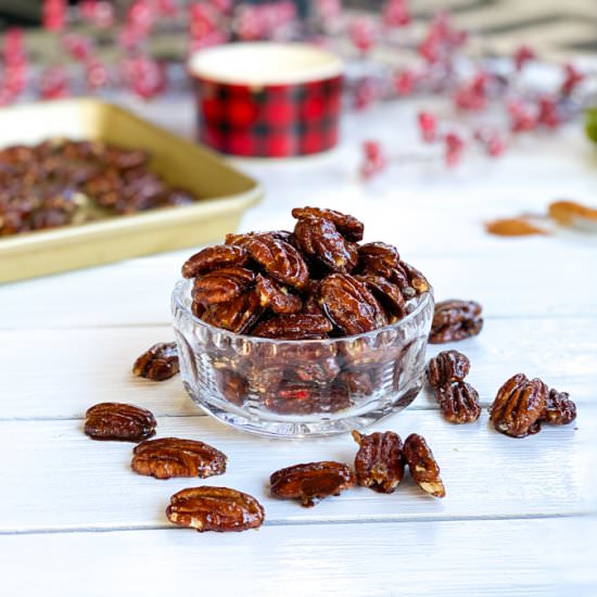 Glazed Holiday Spiced Pecans