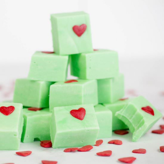 3 Ingredient Grinch Fudge