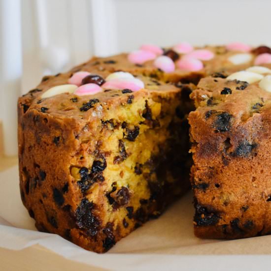 Floral Fruit Cake for Christmas