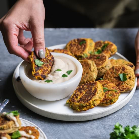 Easy Pumpkin Chickpea Fritters