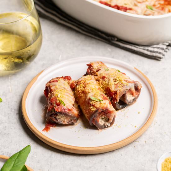 Easy Vegan Eggplant Rollatini