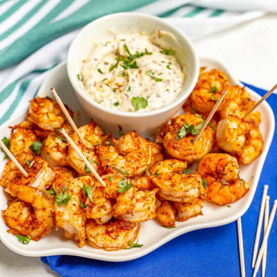 Spicy roasted shrimp