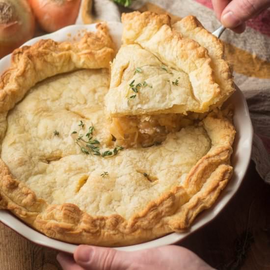 Vegan Cheese & Onion Pie