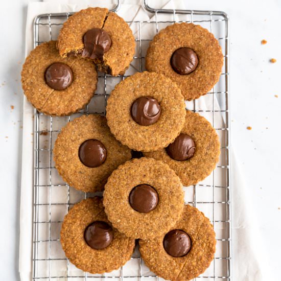Whole Wheat Nutella Cookies