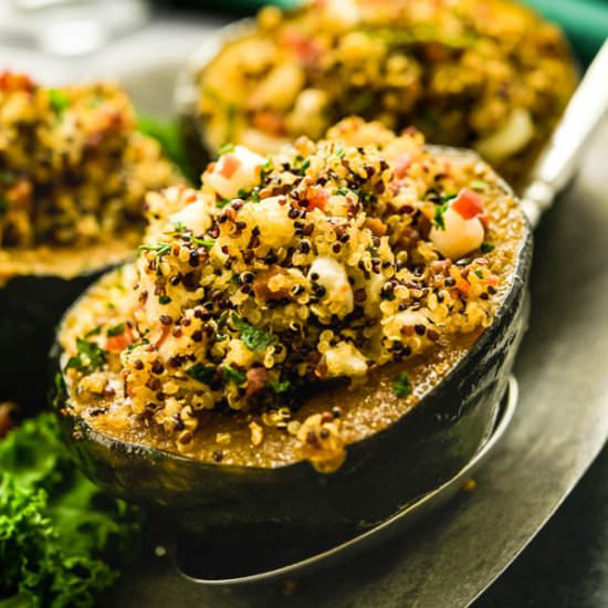 Apple Quinoa Stuffed Acorn Squash