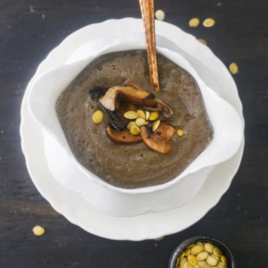 Creamy Mushroom Medley Soup (vegan)