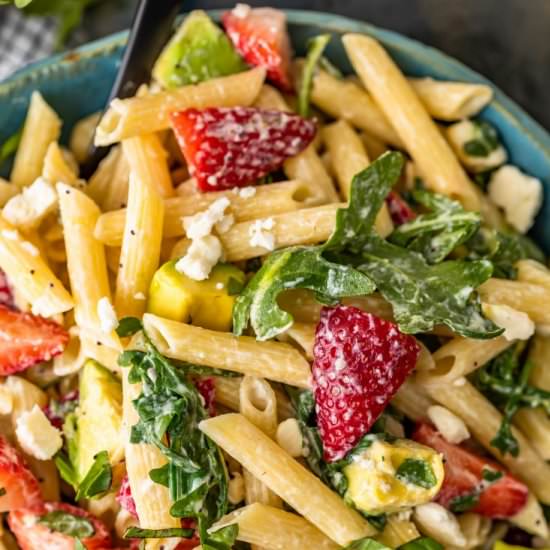 Strawberry Avocado Pasta Salad!