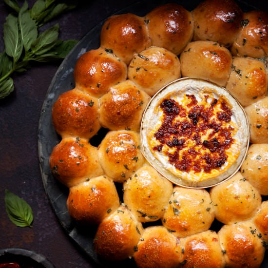 Dough Ball & Baked Camembert Wreath