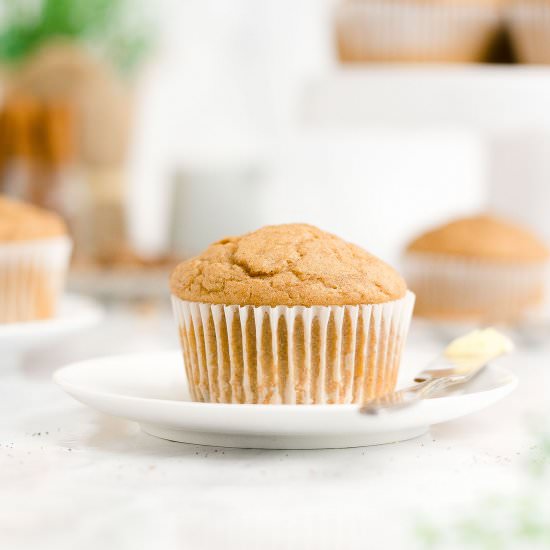 Healthy Eggnog Muffins