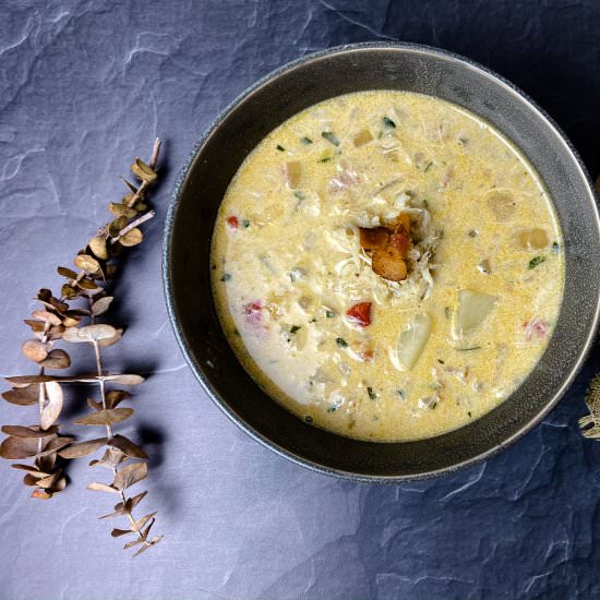 creamy crab corn chowder