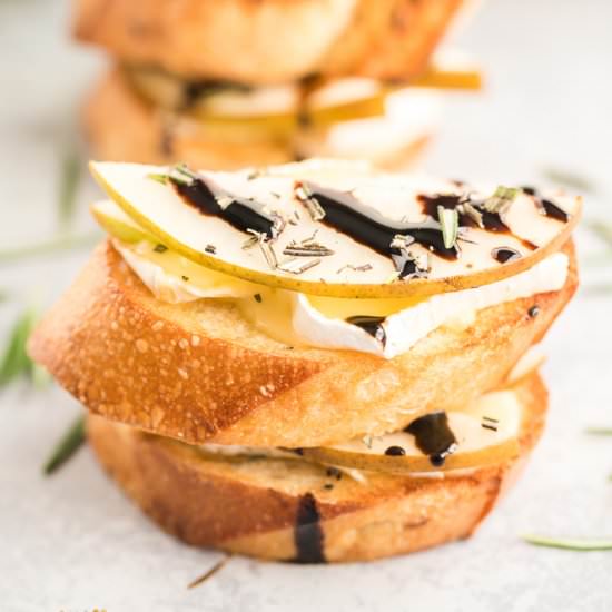 Pear and Brie Crostini