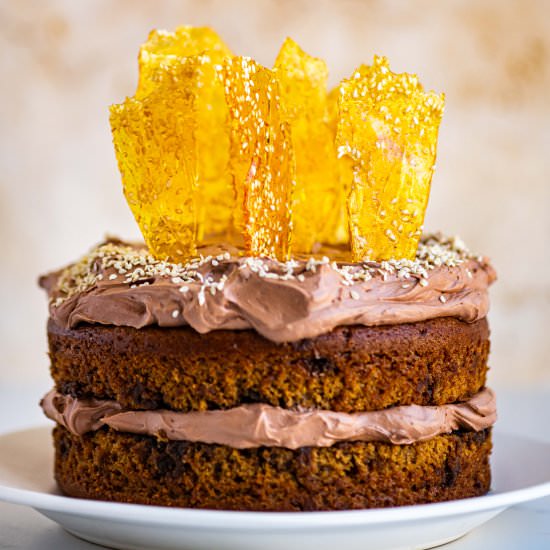 Tahini Cake with Chocolate Frosting