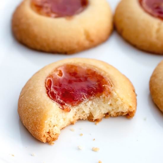 Raspberry Thumbprint Cookies