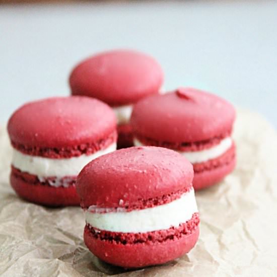 Red Velvet Macarons