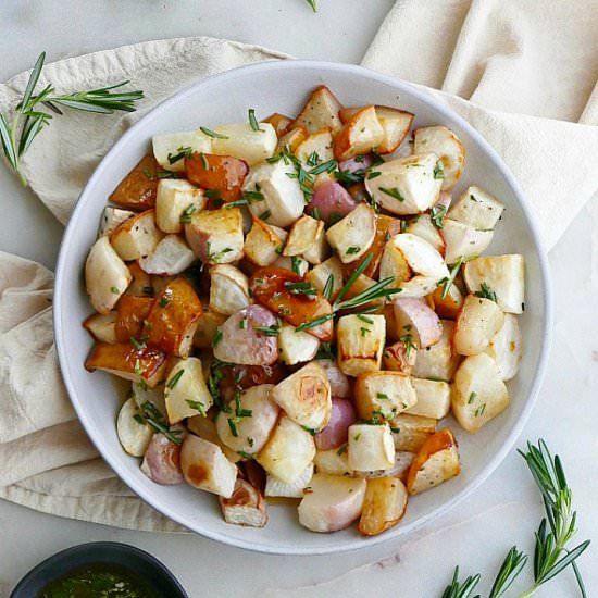 Roasted Turnips and Pears