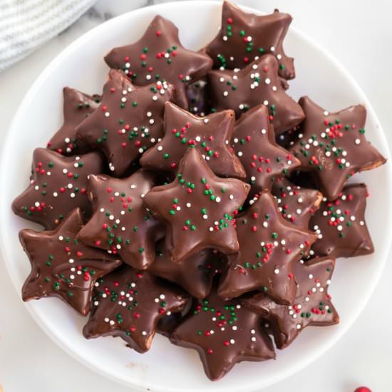 Dark Chocolate Shortbread Stars