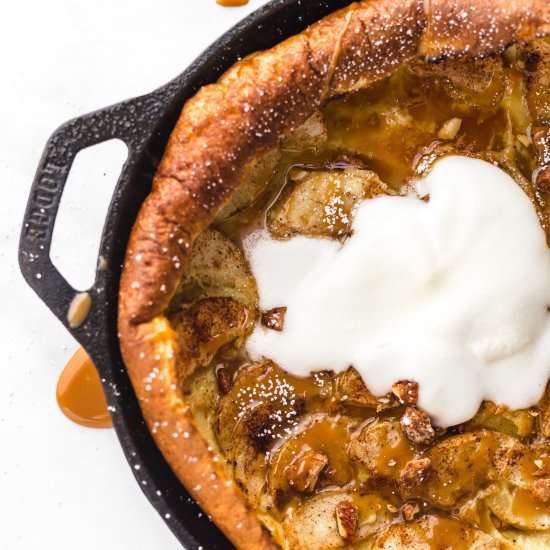 Salted Caramel Apple Dutch Baby