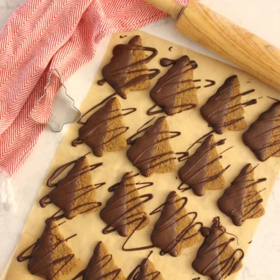 Chocolate-Dipped Gingerbread Cookie