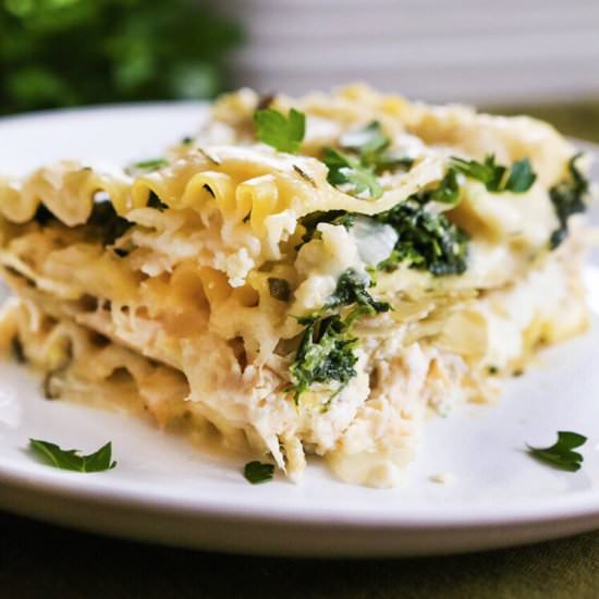 Creamy White Chicken Lasagna