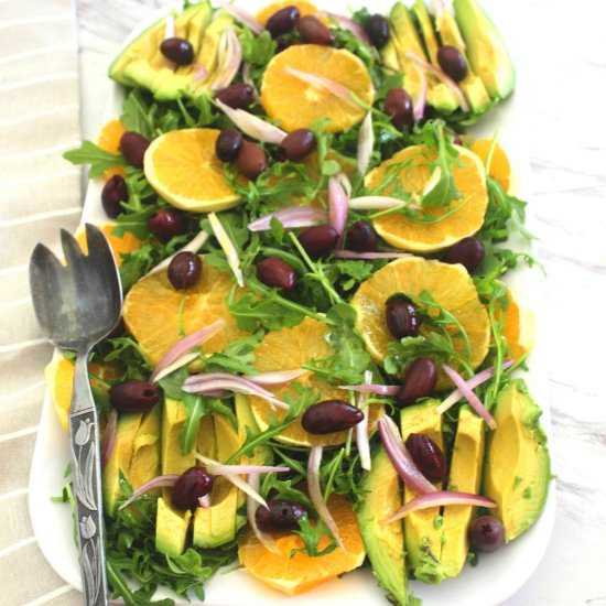 Orange Salad with Arugula & Avocado