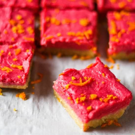 Keto Cranberry Curd Bars