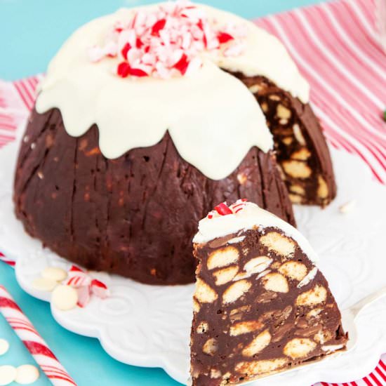 Choc Peppermint Christmas Pudding