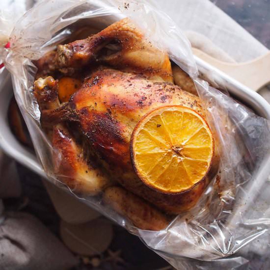 Orange roasted chicken