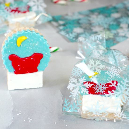 Snow Globe Rice Krispie Treats