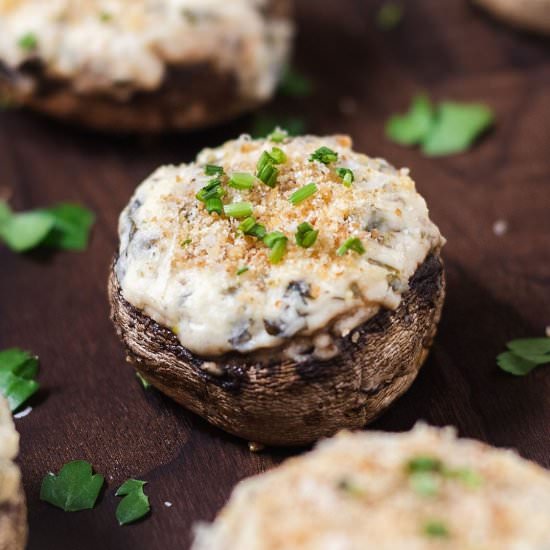 Green Goddess Stuffed Mushrooms