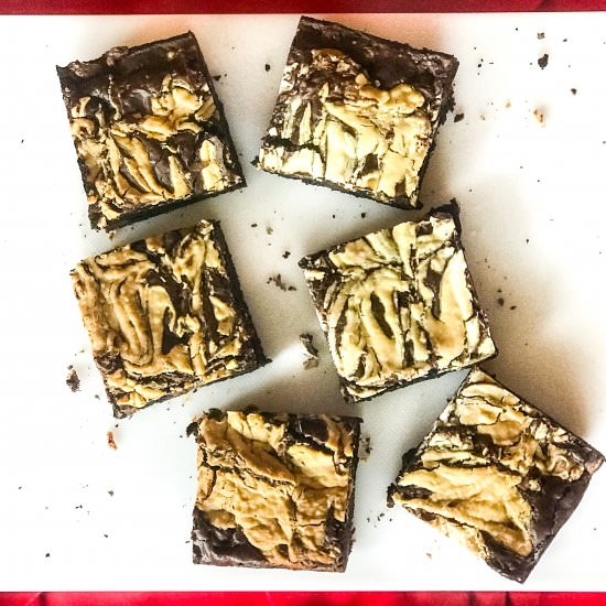 Fudgy Peppermint Swirl Brownies