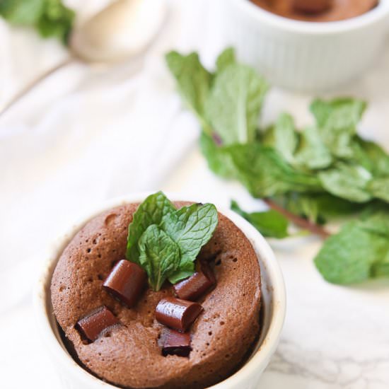 1 Minute Mint Chocolate GF Mug Cake