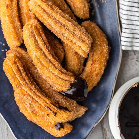 Churros with Chocolate Sauce!