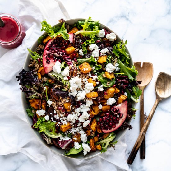 Winter Squash and Farro Salad