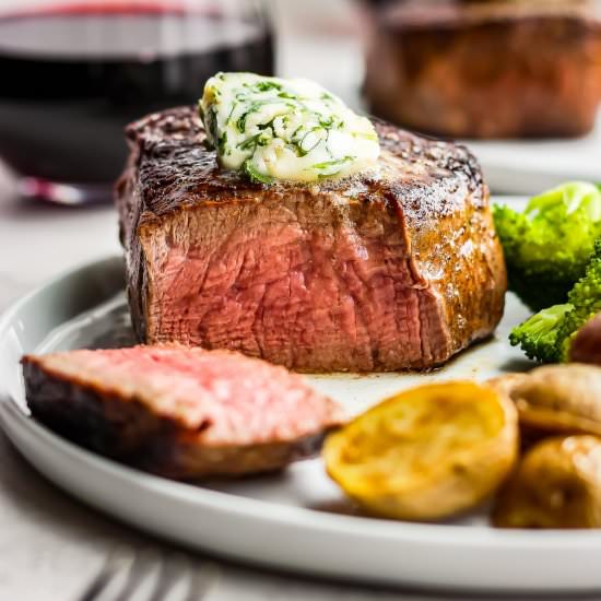 Steak with Cilantro Steak Butter!