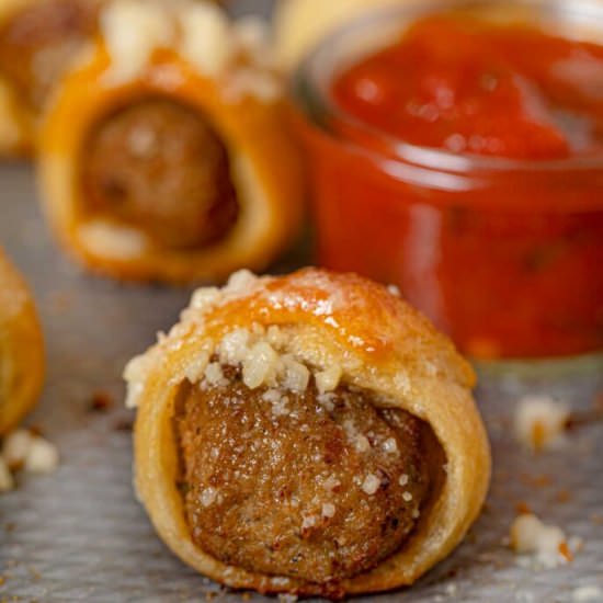 Garlic Bread Meatball Bites