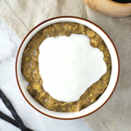 Vanilla Bean Latte Oatmeal
