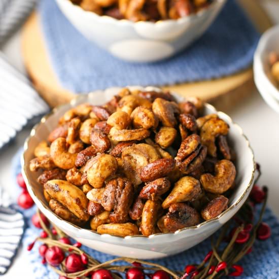 Cinnamon Sugar Candied Nuts
