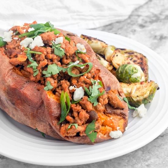 Turkey Stuffed Sweet Potatoes