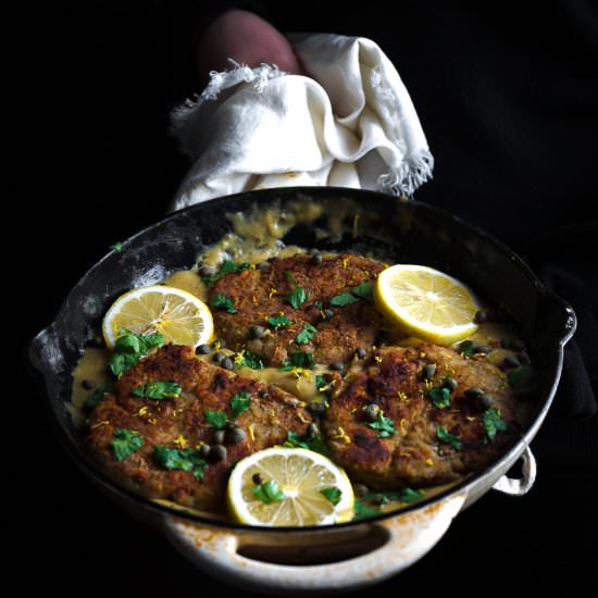 Vegan Lemon Garlic Chicken