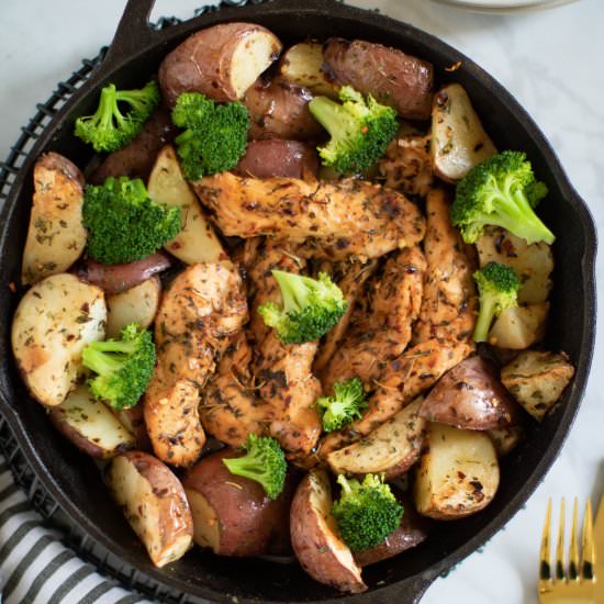 Maple Rosemary Chicken + Potatoes
