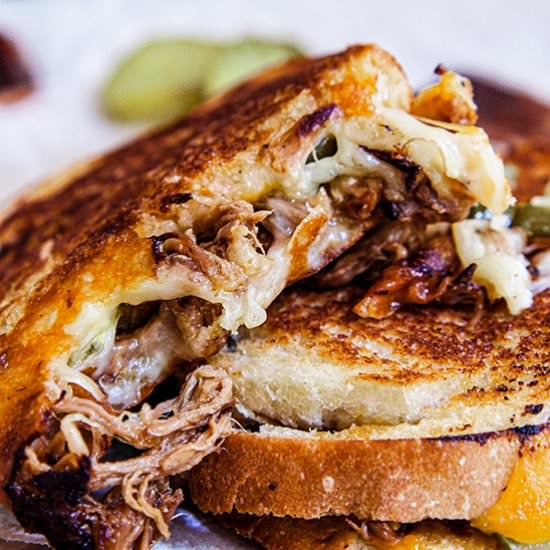 Pulled Pork Grilled Cheese