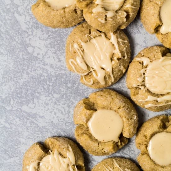 Eggnog Thumbprint Cookies