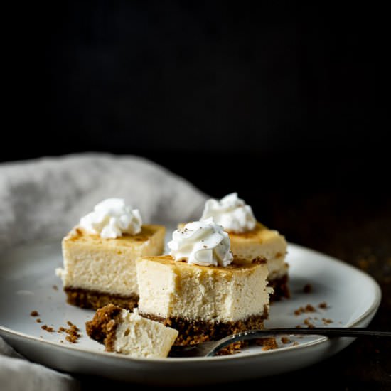Eggnog Cheesecake Bars