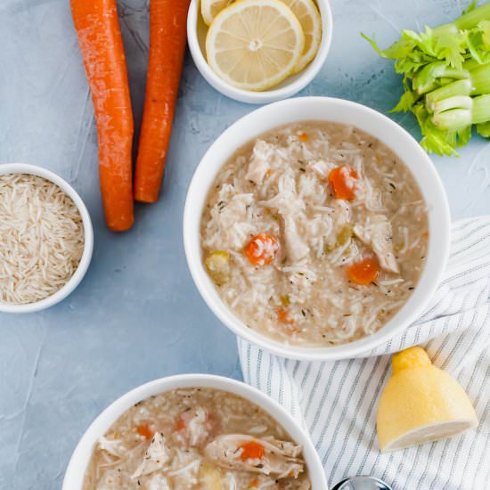 Instant Pot Chicken Rice Soup