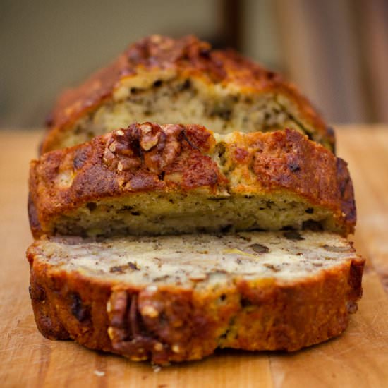 Bourbon Banana Walnut Bread