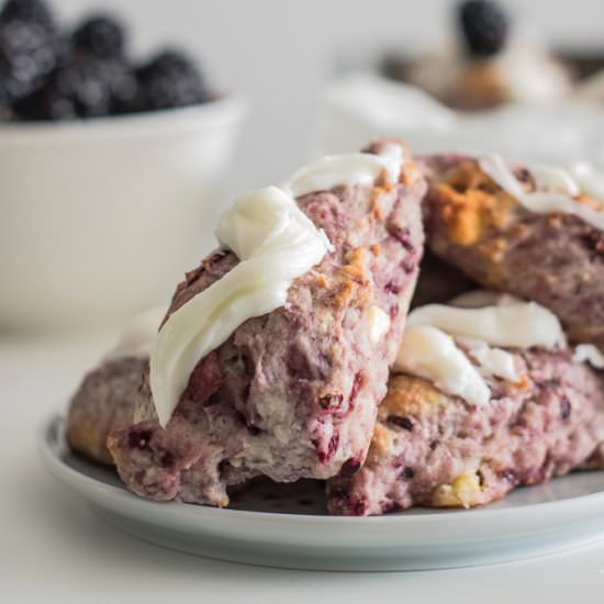 Blackberry White Chocolate Scones